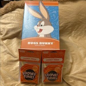 Scentsy Bugs Bunny Stuffed Animal with Looney Tunes Scent Packs